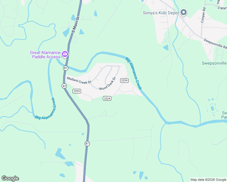 map of restaurants, bars, coffee shops, grocery stores, and more near 258-278 Steelcrest Road in Graham