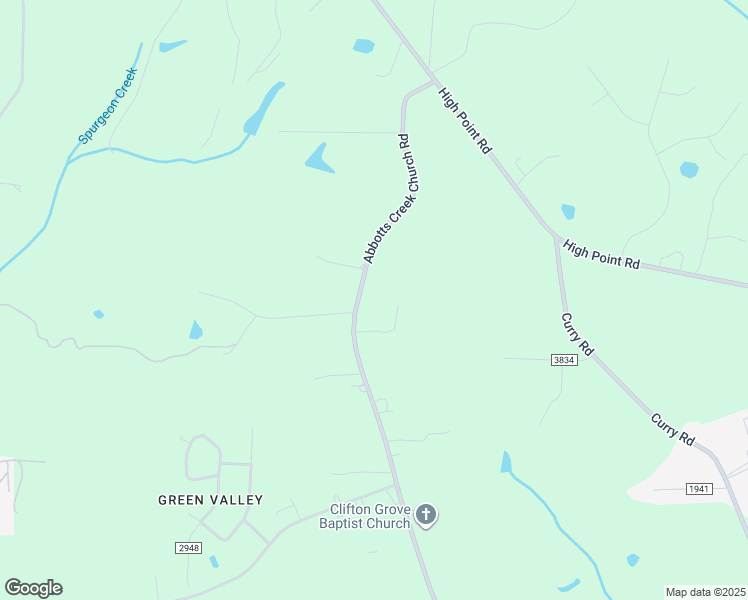 map of restaurants, bars, coffee shops, grocery stores, and more near 4881 Abbotts Creek Church Road in Kernersville