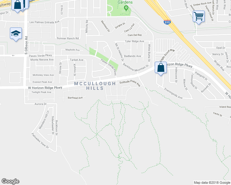 map of restaurants, bars, coffee shops, grocery stores, and more near 229 Serenity Crest Street in Henderson