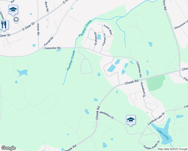 map of restaurants, bars, coffee shops, grocery stores, and more near 3518 Mountain Brook Circle in Durham