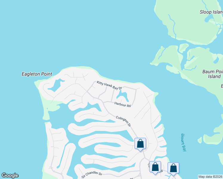 map of restaurants, bars, coffee shops, grocery stores, and more near 111 Colony Lane in Kill Devil Hills