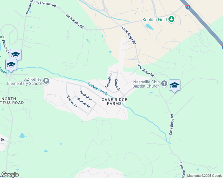 map of restaurants, bars, coffee shops, grocery stores, and more near 1816 Annalee Drive in Nashville