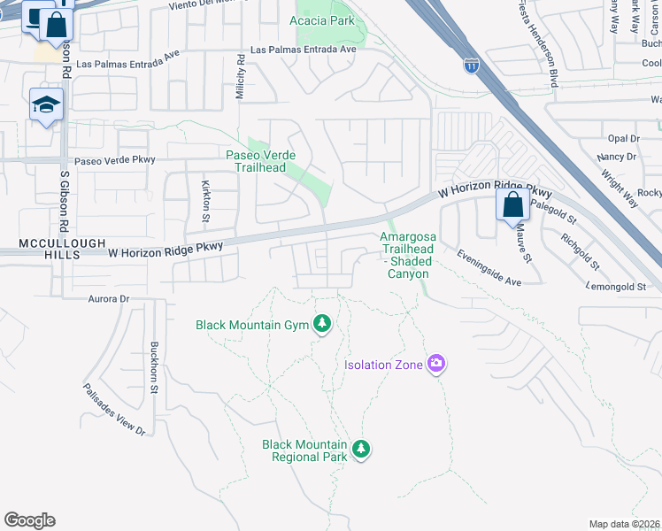 map of restaurants, bars, coffee shops, grocery stores, and more near 228 Serenity Crest Street in Henderson