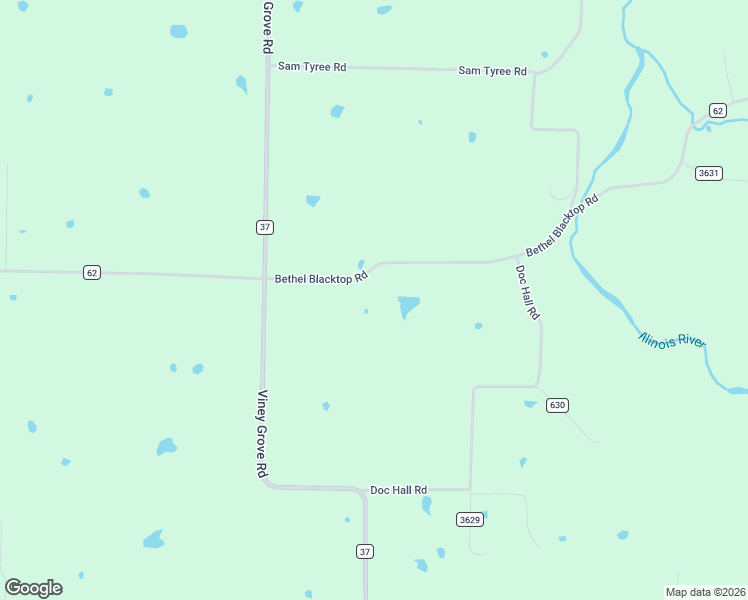 map of restaurants, bars, coffee shops, grocery stores, and more near 15213 Bethel Blacktop Road in Prairie Grove