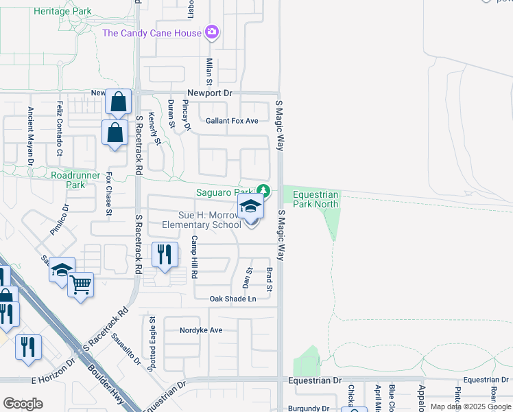 map of restaurants, bars, coffee shops, grocery stores, and more near 600 Pounds Way in Henderson
