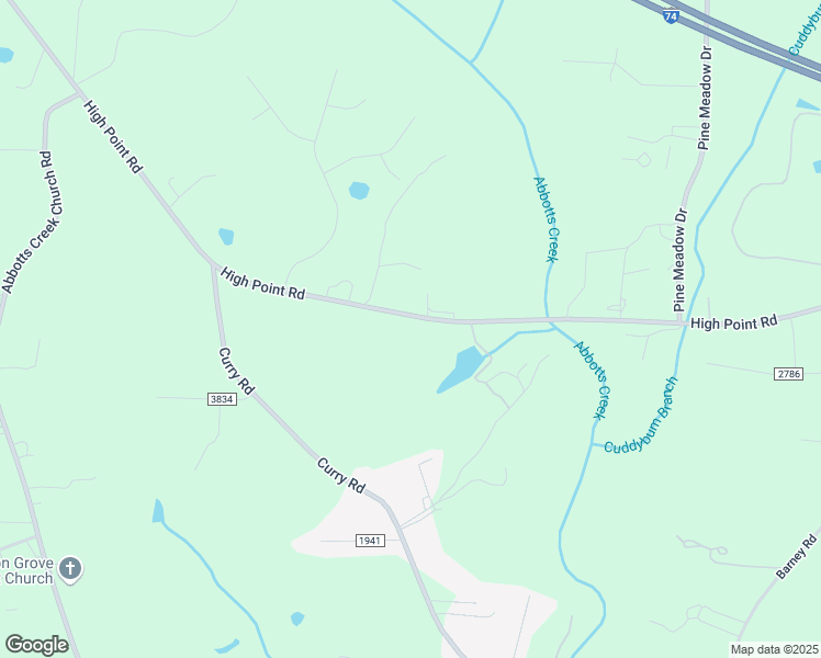 map of restaurants, bars, coffee shops, grocery stores, and more near 4926 High Point Road in Kernersville