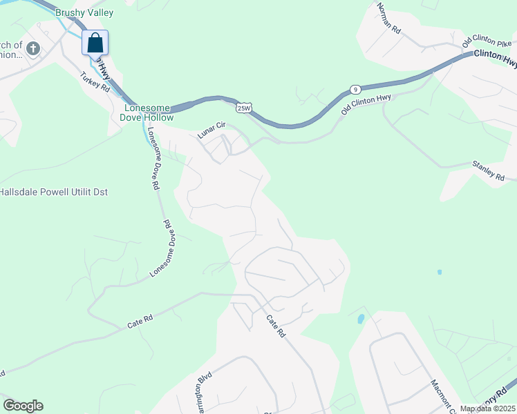 map of restaurants, bars, coffee shops, grocery stores, and more near 131 Moosetrail Lane in Powell