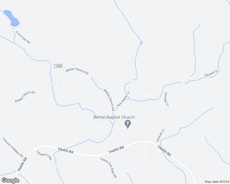 map of restaurants, bars, coffee shops, grocery stores, and more near 2401 Bethel Church Road in Moravian Falls