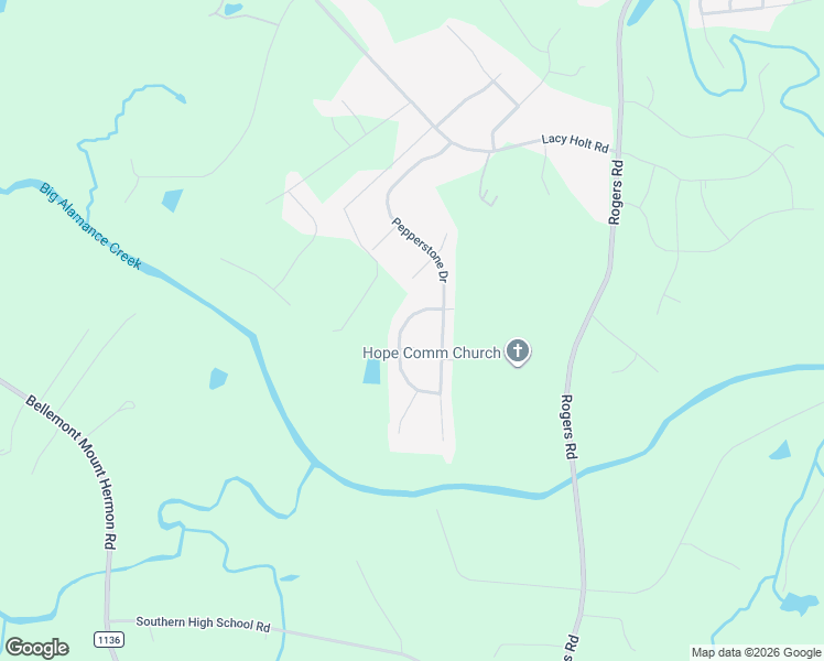map of restaurants, bars, coffee shops, grocery stores, and more near 2408 Pine Crest Court in Graham