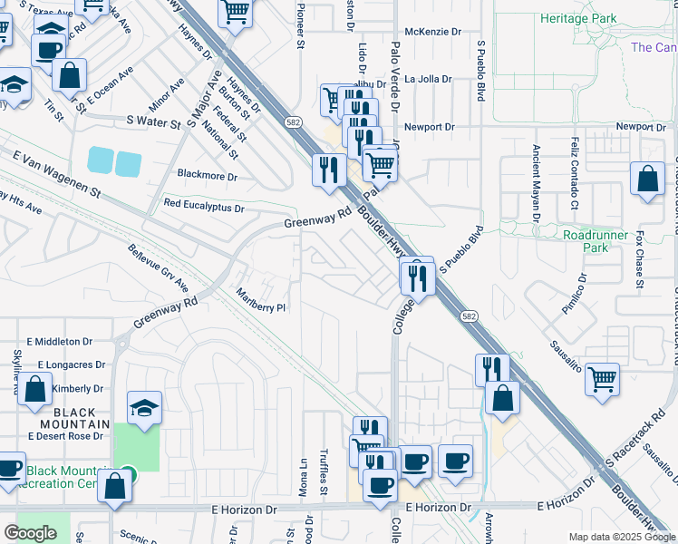 map of restaurants, bars, coffee shops, grocery stores, and more near 623 Sedum Avenue in Henderson