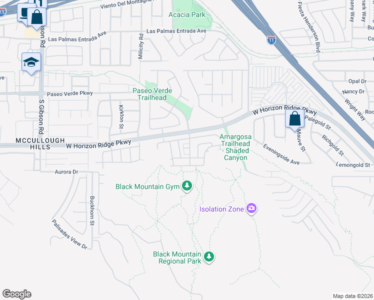 map of restaurants, bars, coffee shops, grocery stores, and more near 703 Respectful Ridge Avenue in Henderson
