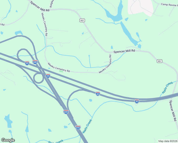 map of restaurants, bars, coffee shops, grocery stores, and more near 1226 Meeks Cemetery Road in Burns