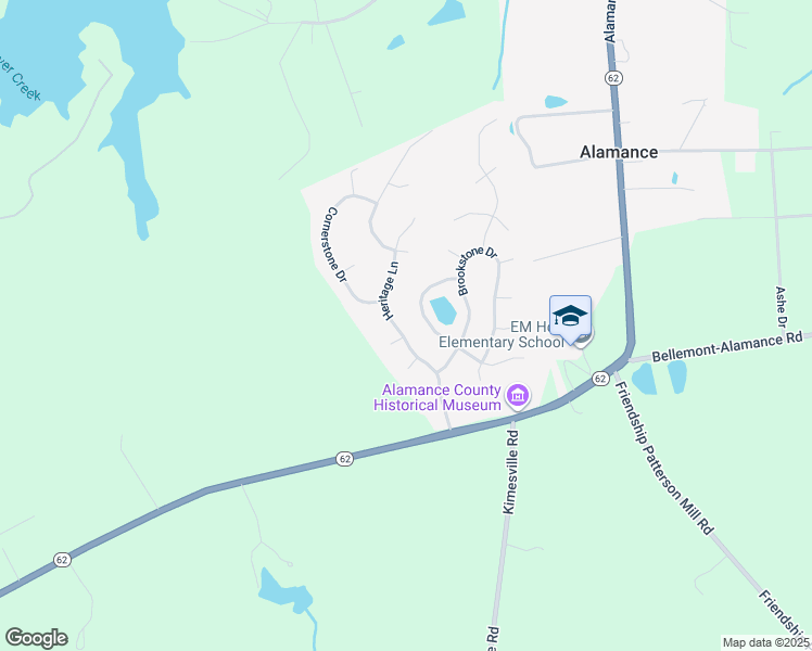 map of restaurants, bars, coffee shops, grocery stores, and more near 3170 Heritage Lane in Burlington