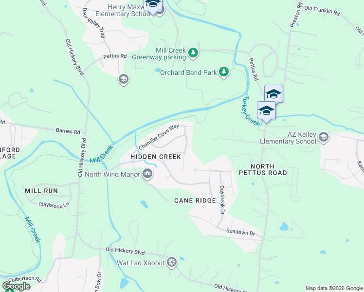 map of restaurants, bars, coffee shops, grocery stores, and more near 3949 Stephens Ridge Way in Nashville