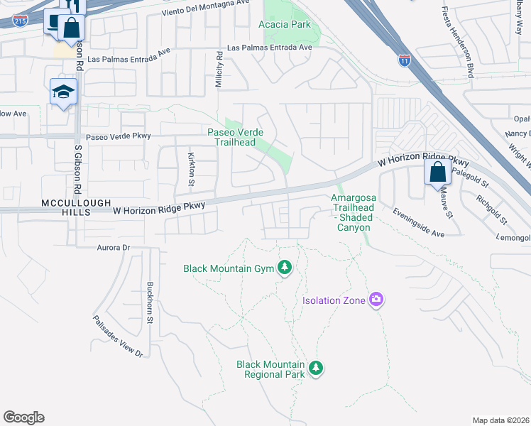 map of restaurants, bars, coffee shops, grocery stores, and more near 218 Abundance Ridge Street in Henderson