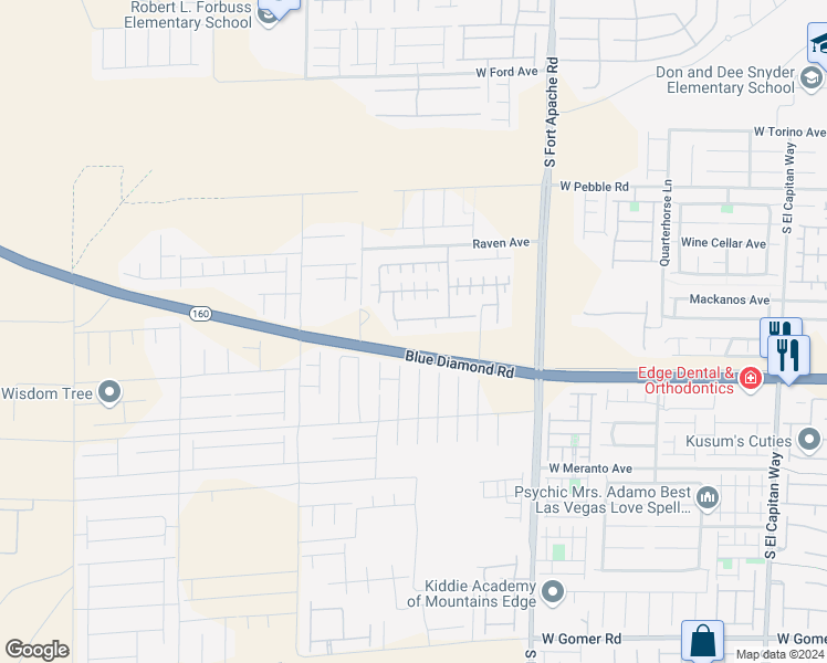 map of restaurants, bars, coffee shops, grocery stores, and more near 9619 Vega Carpio Avenue in Las Vegas
