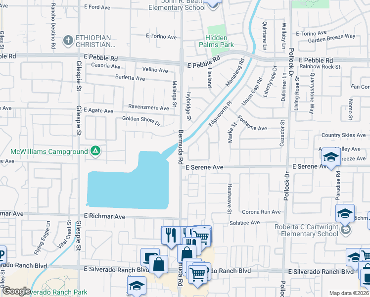 map of restaurants, bars, coffee shops, grocery stores, and more near 9235 Edgeworth Place in Las Vegas
