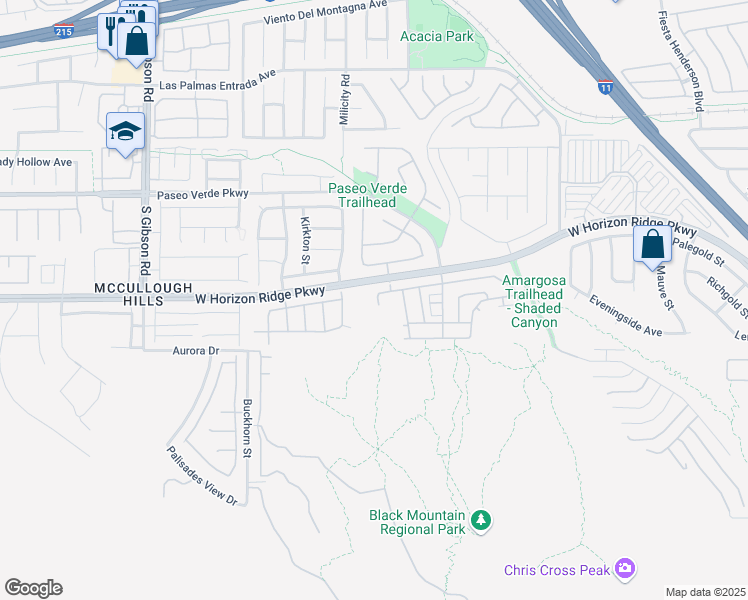 map of restaurants, bars, coffee shops, grocery stores, and more near 760 Solitude Point Avenue in Henderson