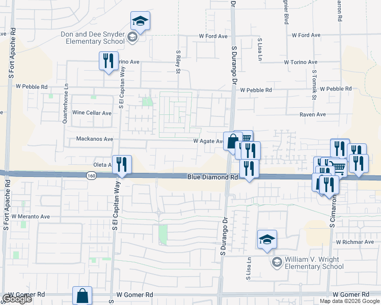 map of restaurants, bars, coffee shops, grocery stores, and more near 8741 Brindisi Park Avenue in Las Vegas