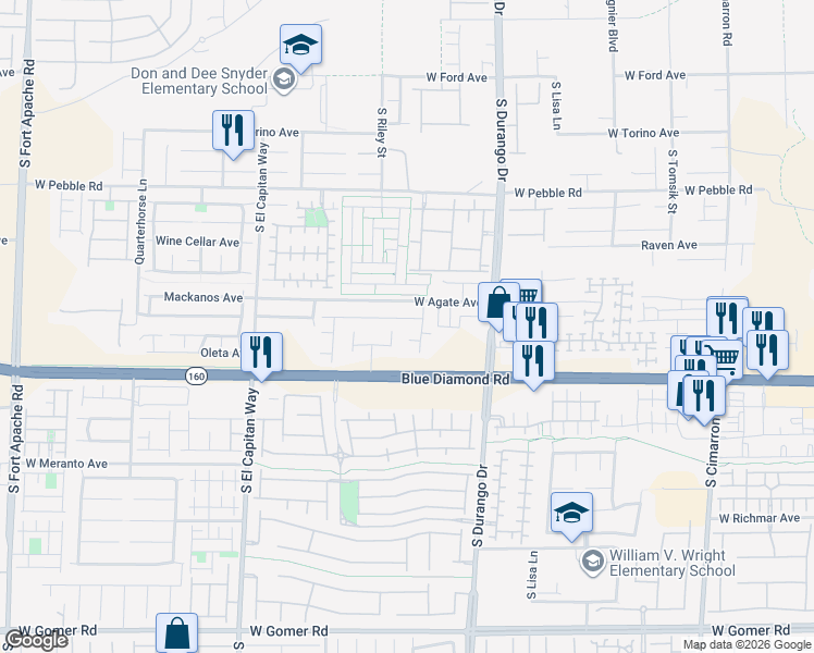 map of restaurants, bars, coffee shops, grocery stores, and more near 8741 Brindisi Park Avenue in Las Vegas