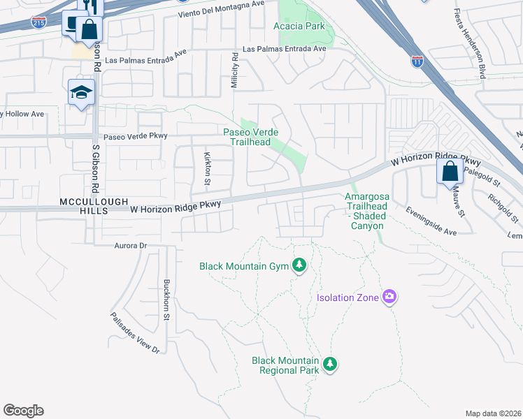 map of restaurants, bars, coffee shops, grocery stores, and more near 731 Smokey Mountain Avenue in Henderson