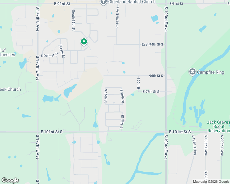 map of restaurants, bars, coffee shops, grocery stores, and more near 1804 East Ithica Street in Broken Arrow