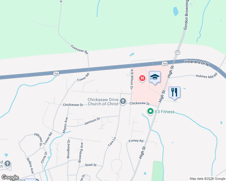 map of restaurants, bars, coffee shops, grocery stores, and more near 465 Timber Lane in Huntingdon