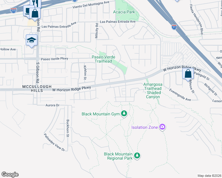 map of restaurants, bars, coffee shops, grocery stores, and more near 739 Solitude Point Avenue in Henderson