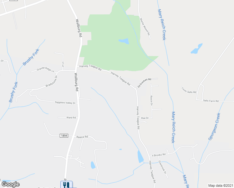 map of restaurants, bars, coffee shops, grocery stores, and more near 1111 Harvey Teague Road in Winston-Salem