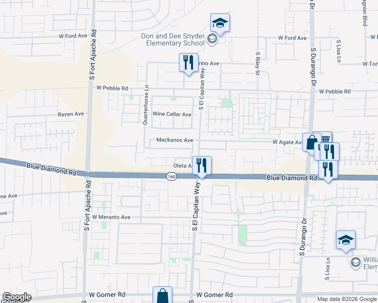 map of restaurants, bars, coffee shops, grocery stores, and more near 9041 Westchester Hill Avenue in Las Vegas