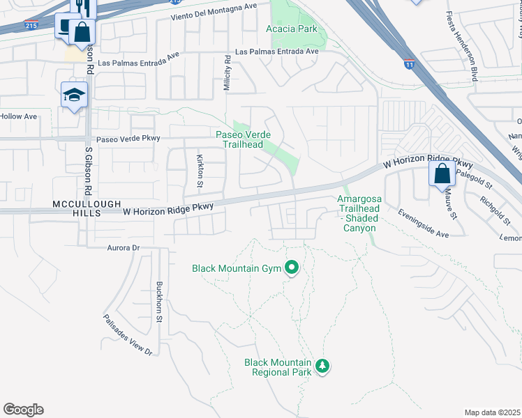 map of restaurants, bars, coffee shops, grocery stores, and more near 739 Solitude Point Avenue in Henderson