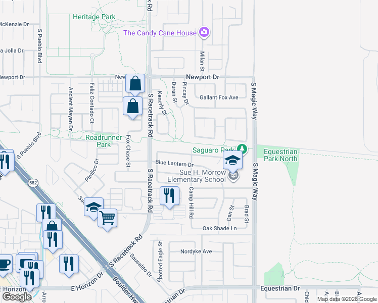 map of restaurants, bars, coffee shops, grocery stores, and more near 1026 Atticus Avenue in Henderson