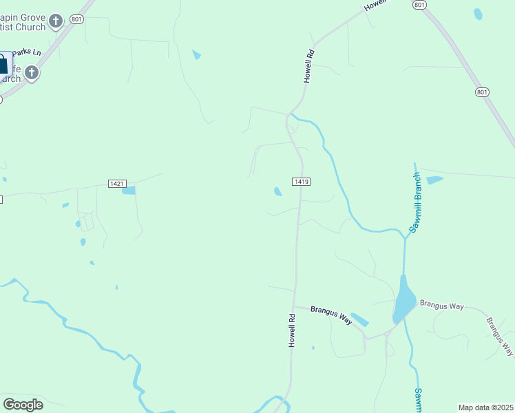 map of restaurants, bars, coffee shops, grocery stores, and more near 731 Howell Road in Mocksville