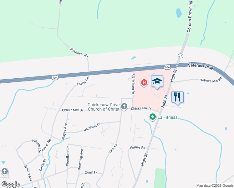 map of restaurants, bars, coffee shops, grocery stores, and more near 465 Timber Lane in Huntingdon