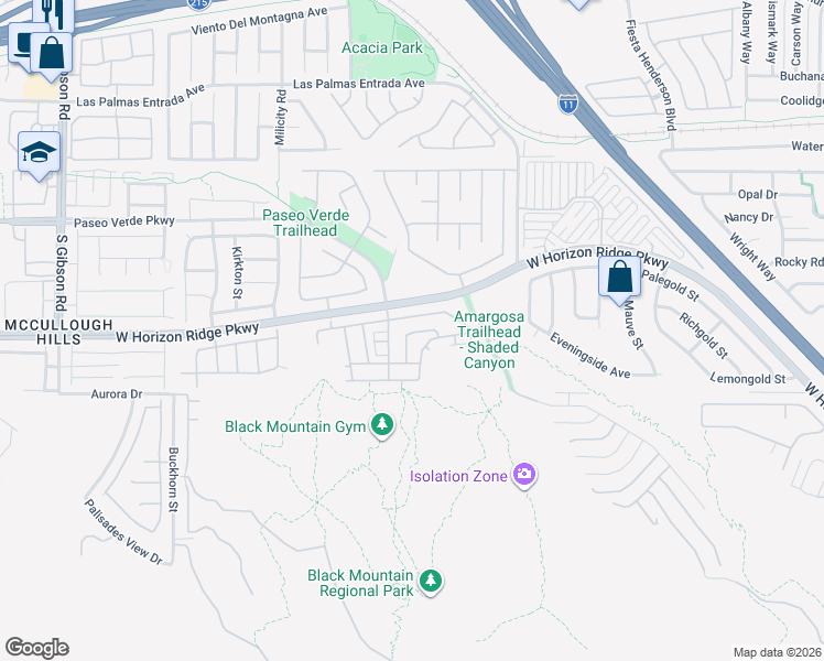 map of restaurants, bars, coffee shops, grocery stores, and more near 207 Priority Point Street in Henderson