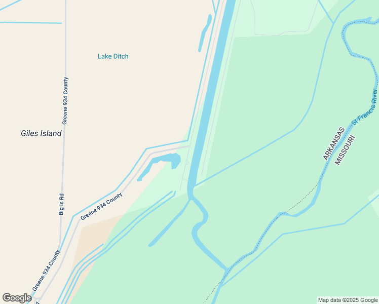 map of restaurants, bars, coffee shops, grocery stores, and more near Lake Ditch in Paragould