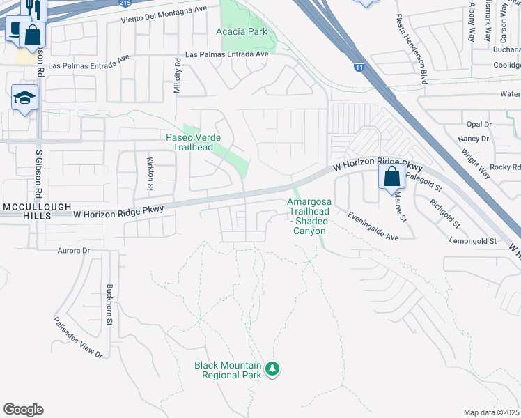 map of restaurants, bars, coffee shops, grocery stores, and more near 207 Priority Point Street in Henderson