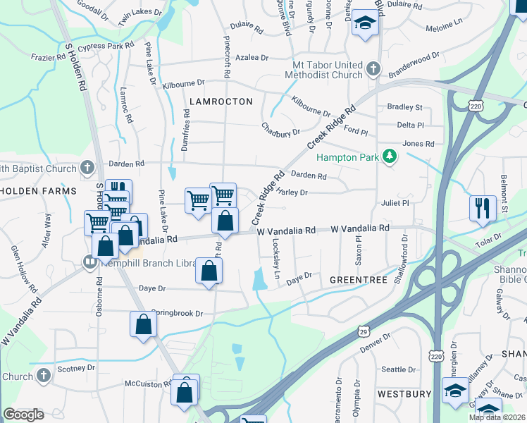 map of restaurants, bars, coffee shops, grocery stores, and more near 3321 Fore Place in Greensboro