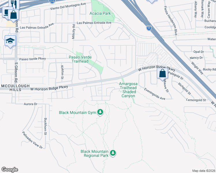 map of restaurants, bars, coffee shops, grocery stores, and more near 675 Solitude Point Avenue in Henderson