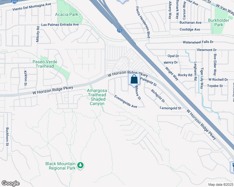 map of restaurants, bars, coffee shops, grocery stores, and more near 116 Crescent Bay Street in Henderson