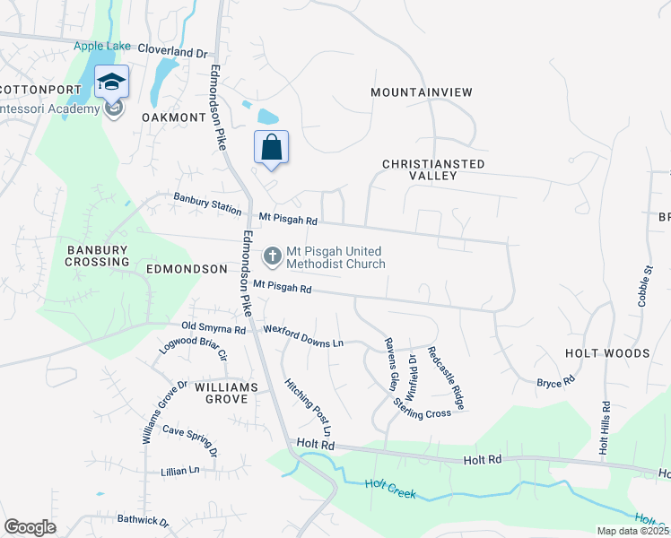 map of restaurants, bars, coffee shops, grocery stores, and more near 5633 Cedar Rock Drive in Nashville