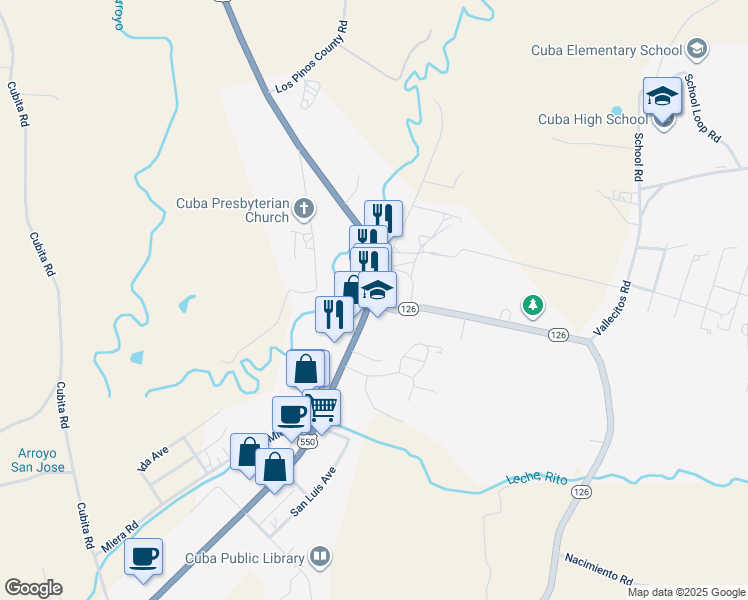 map of restaurants, bars, coffee shops, grocery stores, and more near in Cuba