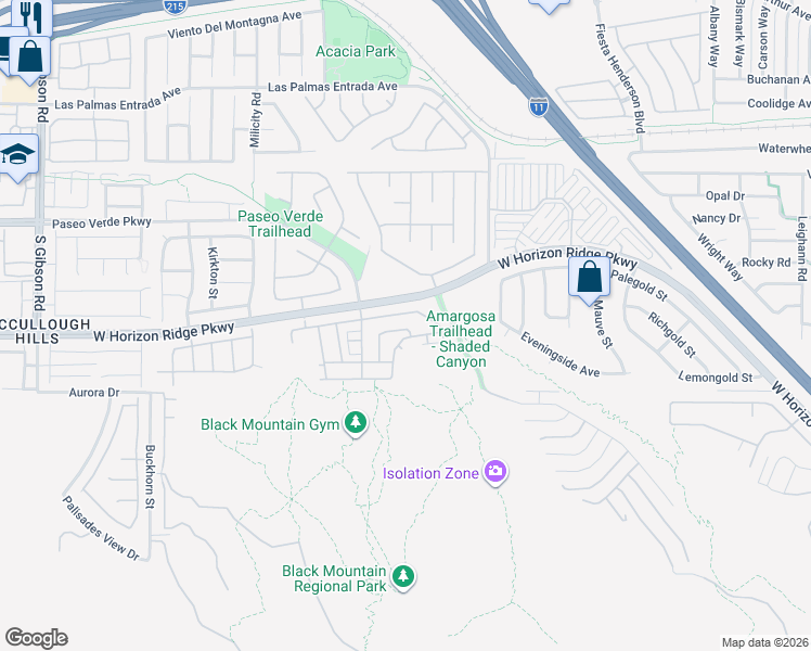 map of restaurants, bars, coffee shops, grocery stores, and more near 675 Solitude Point Avenue in Henderson