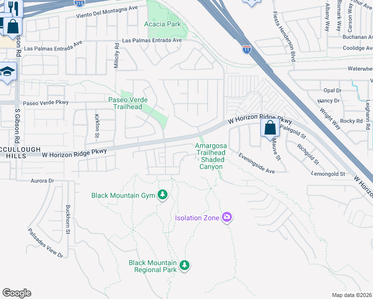 map of restaurants, bars, coffee shops, grocery stores, and more near 675 Solitude Point Avenue in Henderson