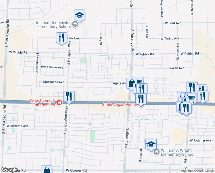 map of restaurants, bars, coffee shops, grocery stores, and more near 8742 Brindisi Park Avenue in Las Vegas