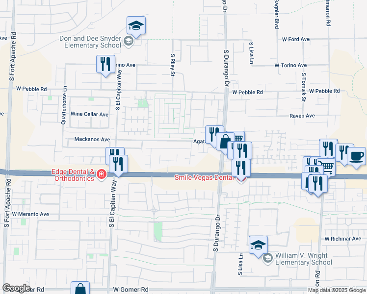 map of restaurants, bars, coffee shops, grocery stores, and more near 8738 Brindisi Park Avenue in Las Vegas