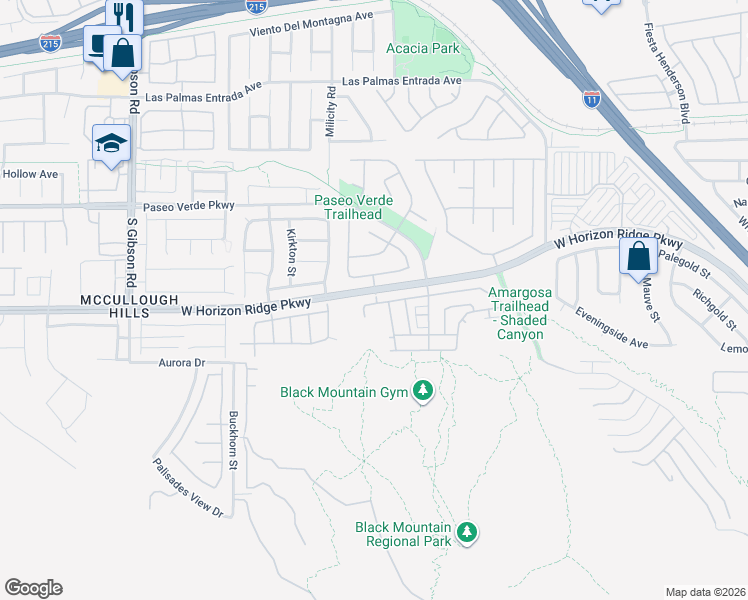 map of restaurants, bars, coffee shops, grocery stores, and more near 742 Solitude Point Avenue in Henderson