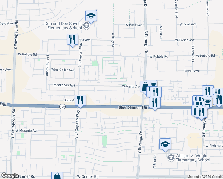 map of restaurants, bars, coffee shops, grocery stores, and more near 8786 Brindisi Park Avenue in Las Vegas