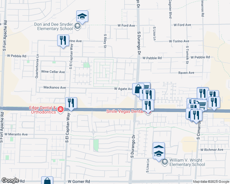 map of restaurants, bars, coffee shops, grocery stores, and more near 8722 Brindisi Park Avenue in Las Vegas