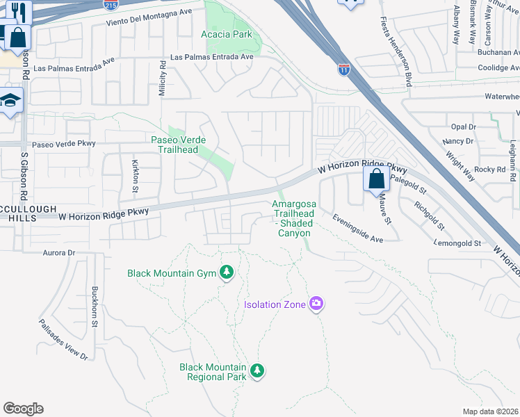 map of restaurants, bars, coffee shops, grocery stores, and more near 675 Solitude Point Avenue in Henderson